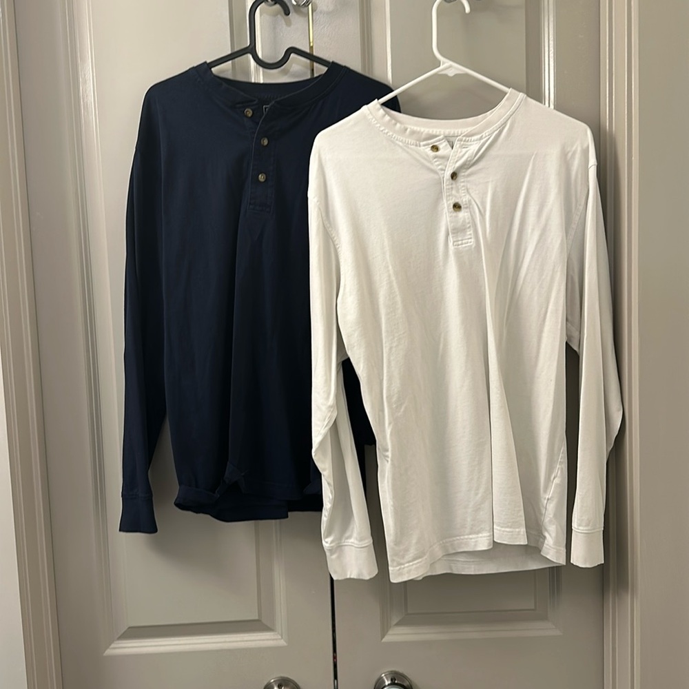 LL Bean Large Henley Long Sleeve